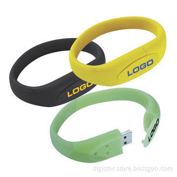 Bracelet USB, 2.0 Flash Drives, Lanyard 1GB-32GB Fashion Design/Easy Take/Silk Print Logo on Lanyard